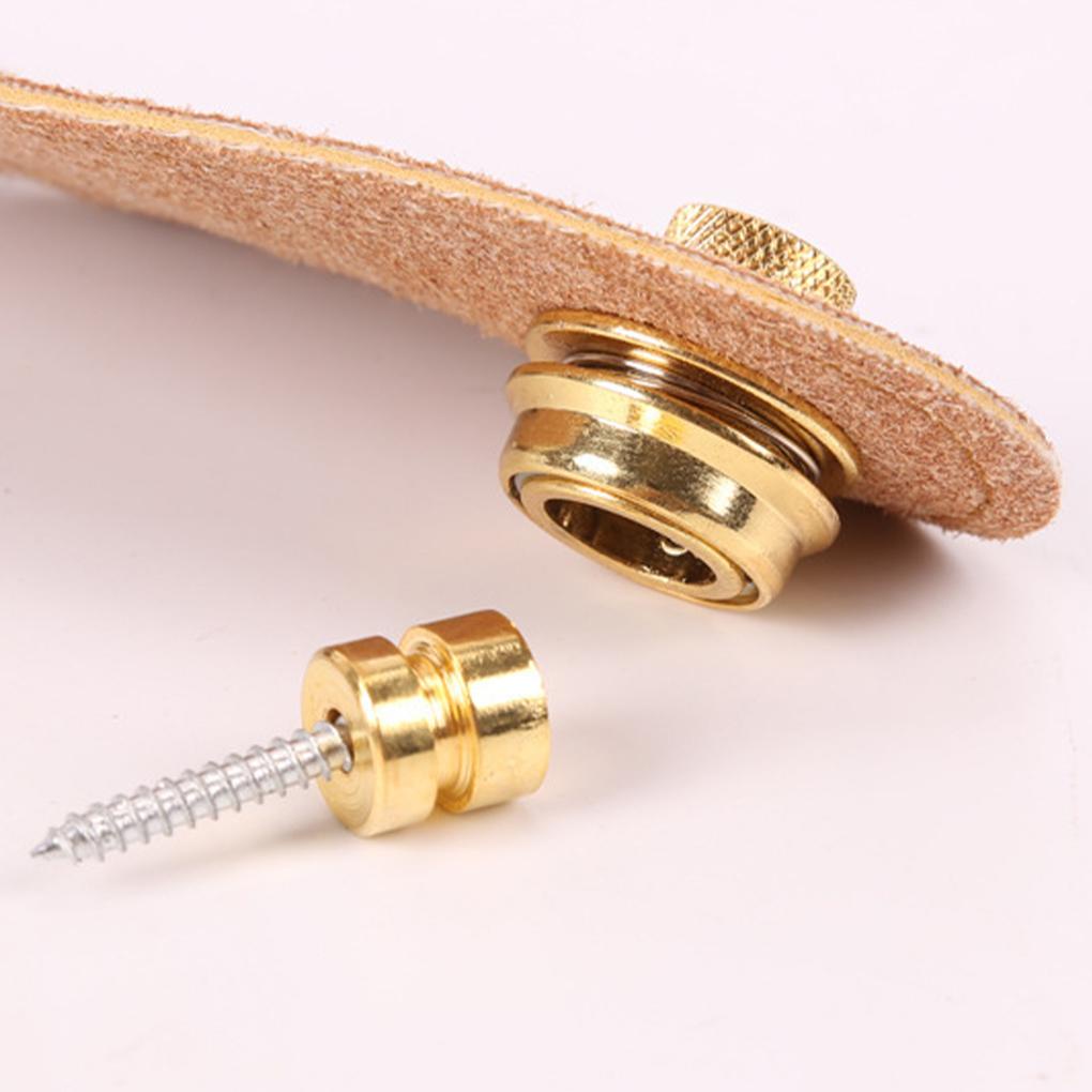 Khối Kim Loại Màu Bạc Chống Trượt Gắn Dây Đeo Đàn Guitar Acoustic