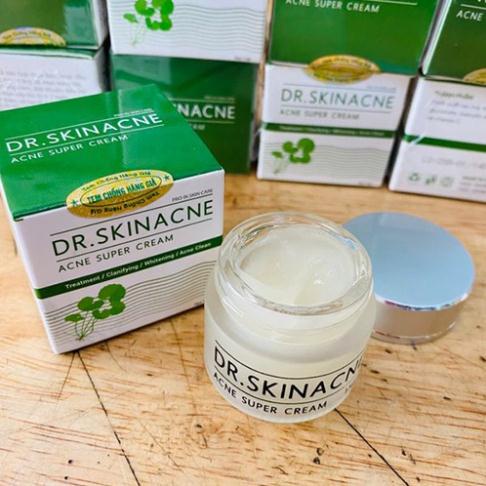 Kem giảm mụn ngừa thâm tinh chất rau má Dr Skinacne chính hãng 15gr