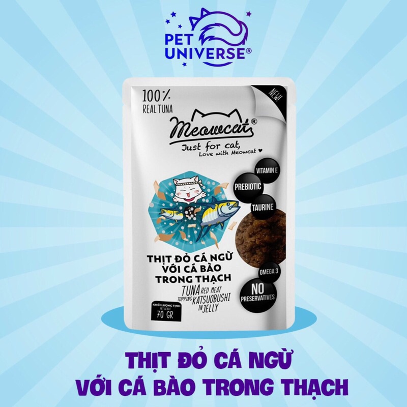 Pate Meowcat 70gr có 4 vị dành cho mèo