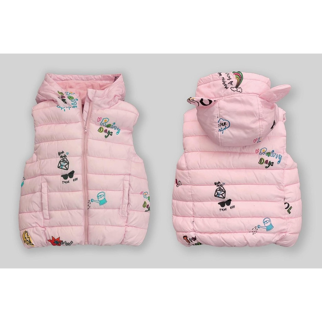 Áo phao bé gái ghi lê ZR Baby Girl 1-5 tuổi xuất dư