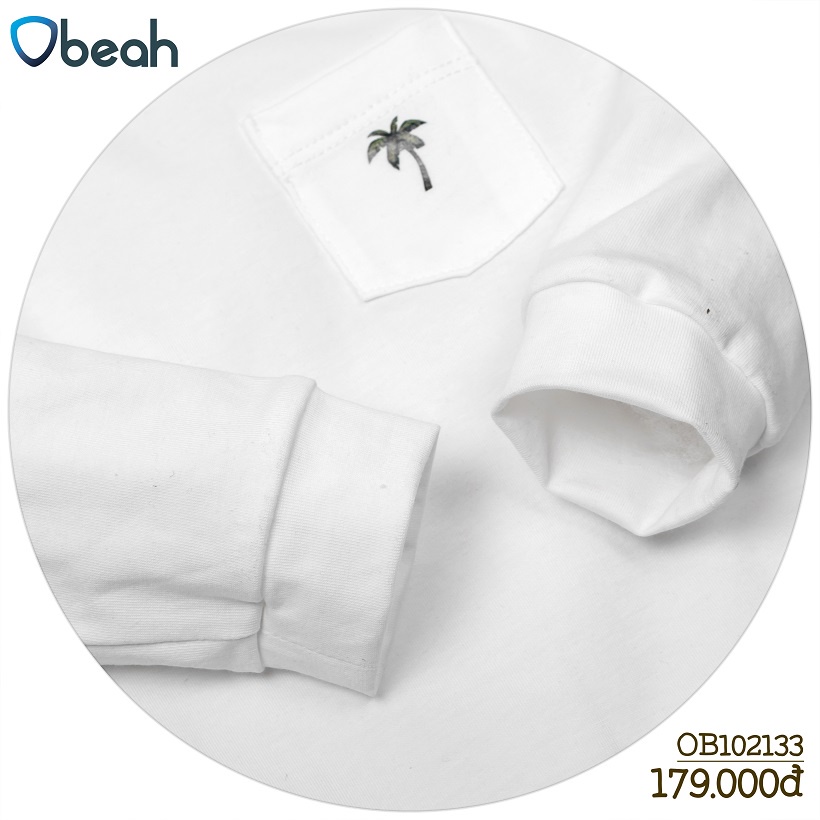 Bộ body cổ chồng Obeah hoạ tiết cây dừa, màu trắng, chất liệu cotton organic Fullsize 59 đến 90 cho bé từ 0 đến 24 thá