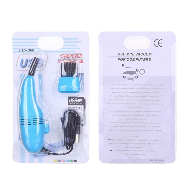 Máy Hút Bụi Bàn Phím USB Cầm Tay Kèm Đầu Bàn Chải Làm Sạch Đa Năng