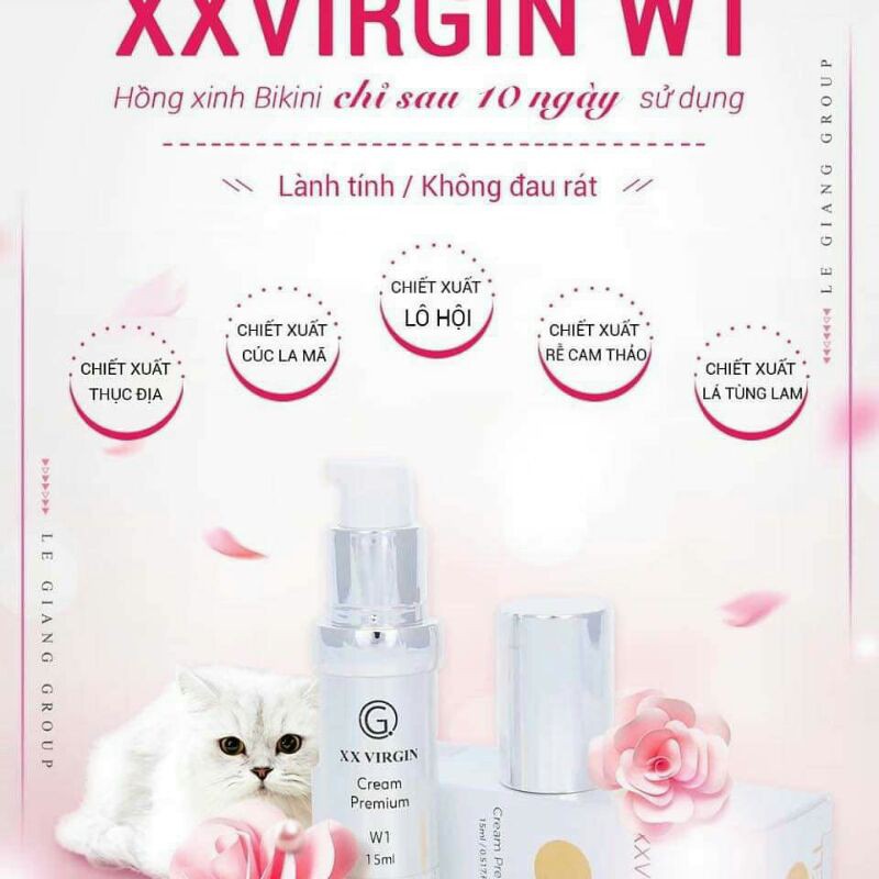 Kem làm hồng bikini Xxvirgin GCELL Hàn Quốc size to 30 ml