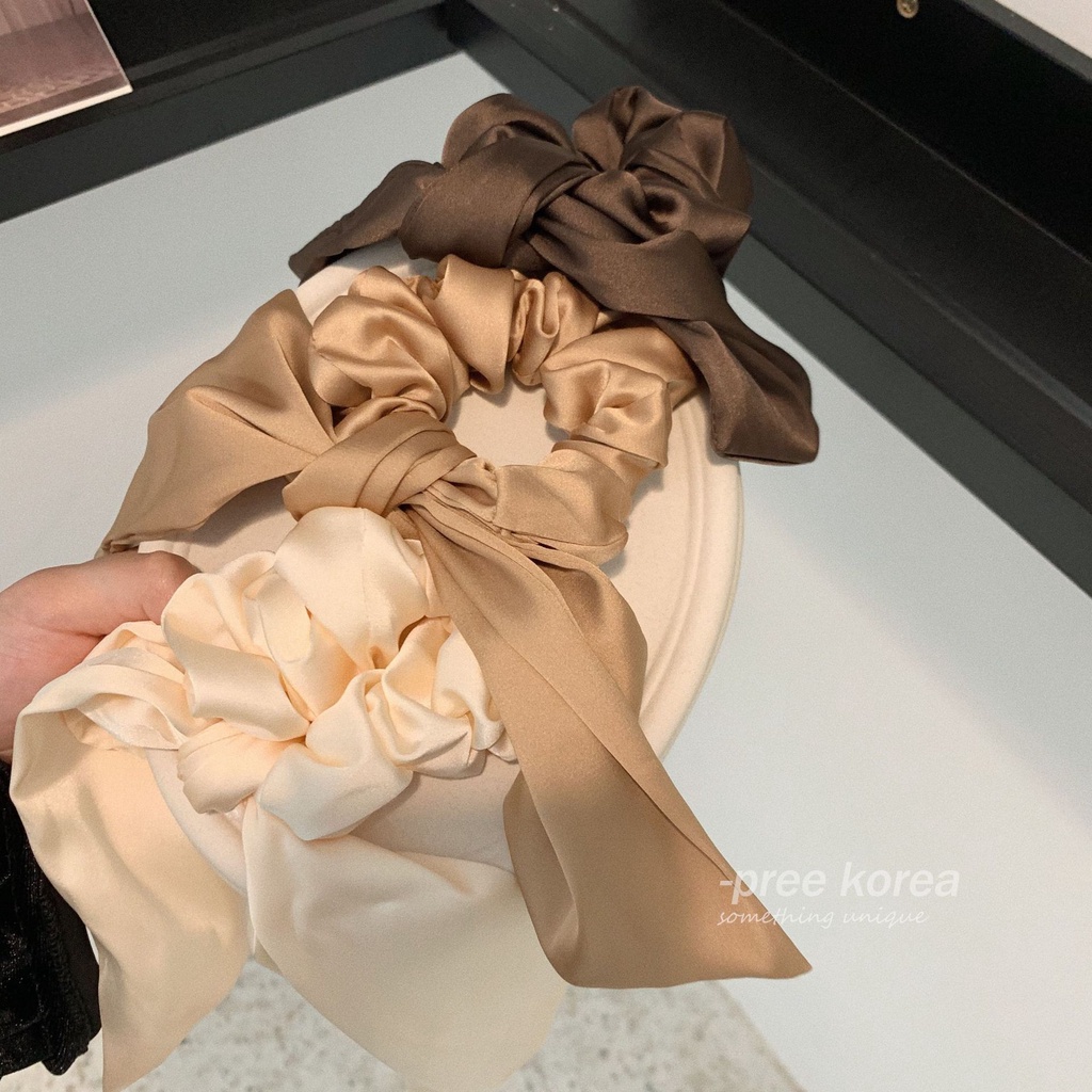 Dây buộc tóc thắt nơ bướm đơn giản thời trang thu đông phong cách Hàn Quốc