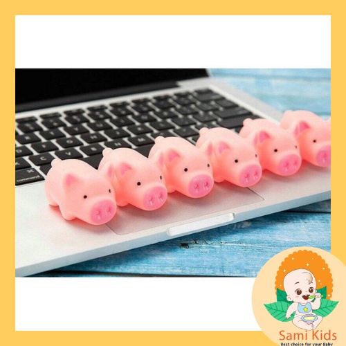 Đồ chơi trẻ em, đồ chơi hình lợn hồng kêu chip chip squishy mini cho bé trai bé gái SAMI KIDS