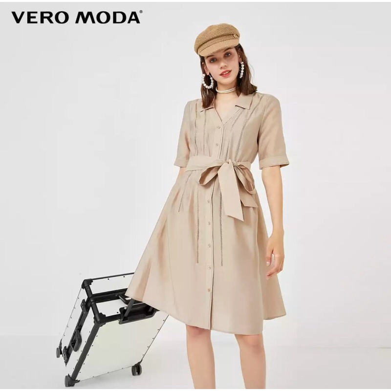 Váy sơ mi Vero Moda buộc nơ
