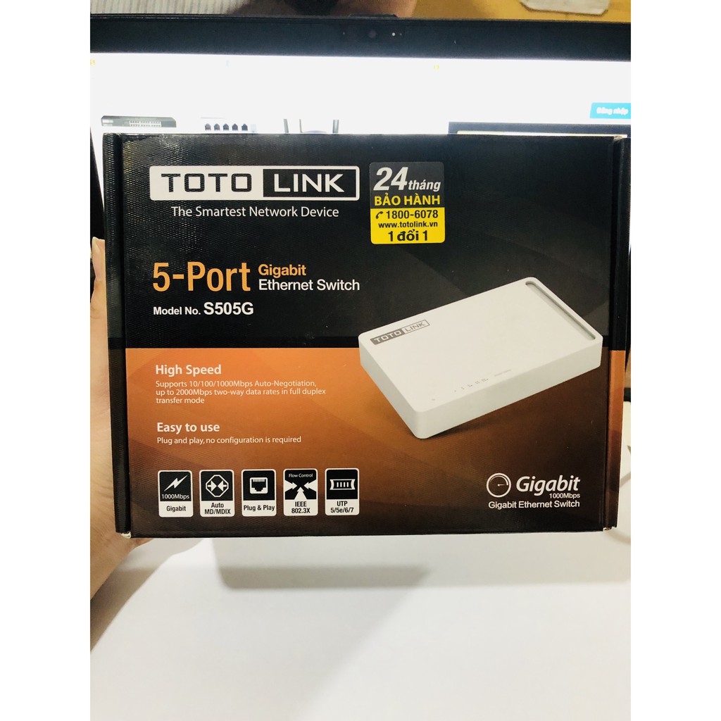 Bộ Chia Mạng 5 Cổng Gigabit Totolink S505G – Hàng Chính Hãng
