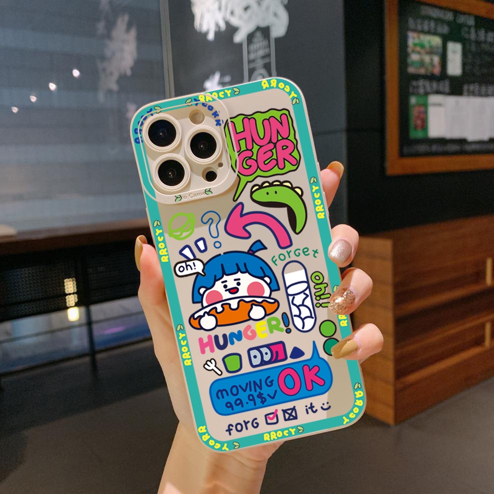 Ốp Điện Thoại Viền Vuông In Hoạt Hình Quái Vật Cho Xiaomi Redmi Note 11 Pro 5G 11S 10 Pro 4G 10S Redmi 10C 9C A1