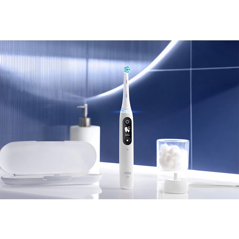 Bộ 2 bàn chải máy Oral-B iO Ultimate Clean, Black Lava/White Alabaster