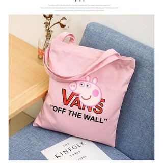 TÚI TOTE VẢI LỢN VANS ĐEO VAI ĐEO CHÉO NỮ CANVAS ĐI HỌC ĐI CHƠI TTV15