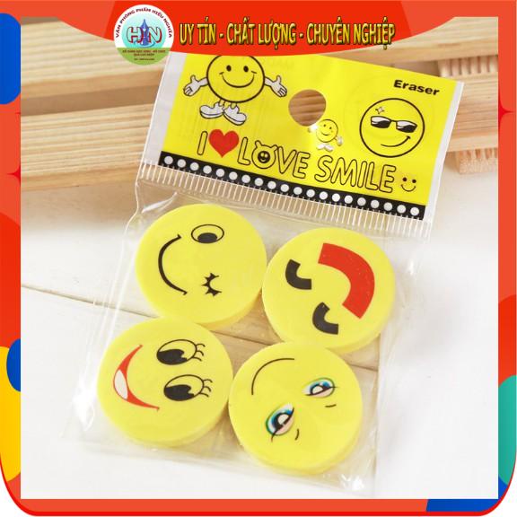 Set 4 cục gôm tẩy mặt cười - siêu rẻ