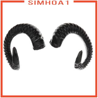 Set 1 / 2 Cài Tóc Sừng Ram Màu Đen Dùng Hóa Trang DIY