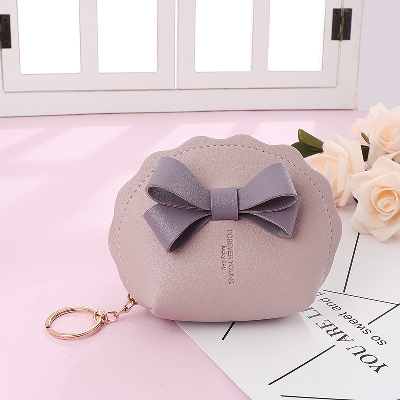 Ví Nữ Nhỏ Da PU Đính Nơ Xinh Xắn Mới Cho Nữ