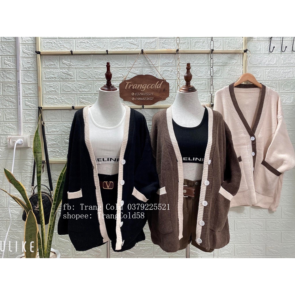 CARDIGAN LEN VIỀN HÀN QUỐC (Ảnh thật shop chụp chèn tên)