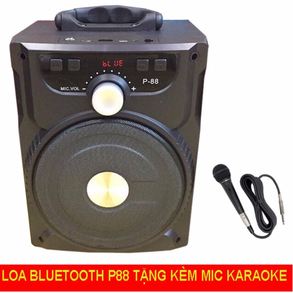 Loa bluetooth hát karaoke P87 P88 P89 tặng 1 micro hát karaoke