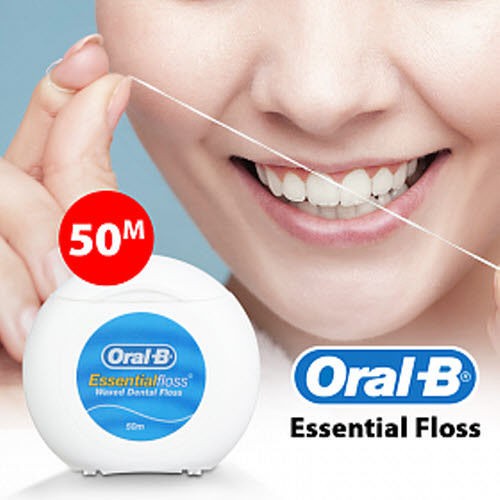 Chỉ nha khoa Oral-B Essential Floss ( 50m/ cuộn) sợi chỉ mảnh, không xơ, cam kết giao đúng mẫu