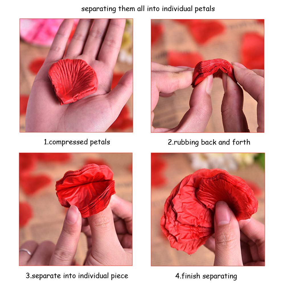 Set 100 cánh hoa hồng giả nhiều màu trang trí lãng mạn