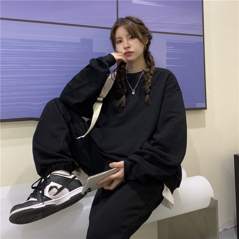 (Tặng kèm Decal) Áo Sweater trơn Nam Nữ Colorful màu Trắng/ Xám/ Đen chất vải thun nỉ dày dặn, form rộng thoải mái- S01 | BigBuy360 - bigbuy360.vn