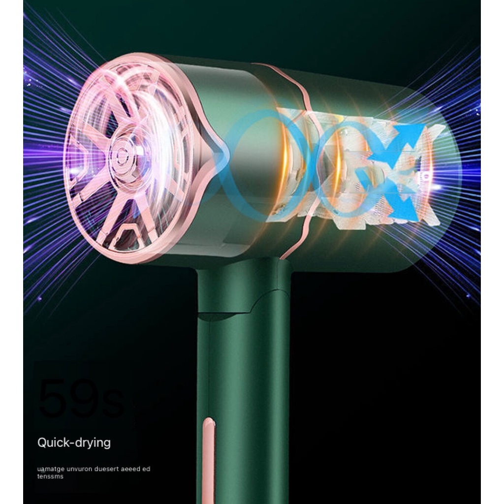 Máy Sấy Tóc SAIQIYA 2800W, 3 Chế Độ Nóng - Lạnh, Bổ Sung ION Âm Giúp Tóc Dưỡng Ẩm, Làm Mềm Mượt Tóc - Tặng Kèm 3 Món