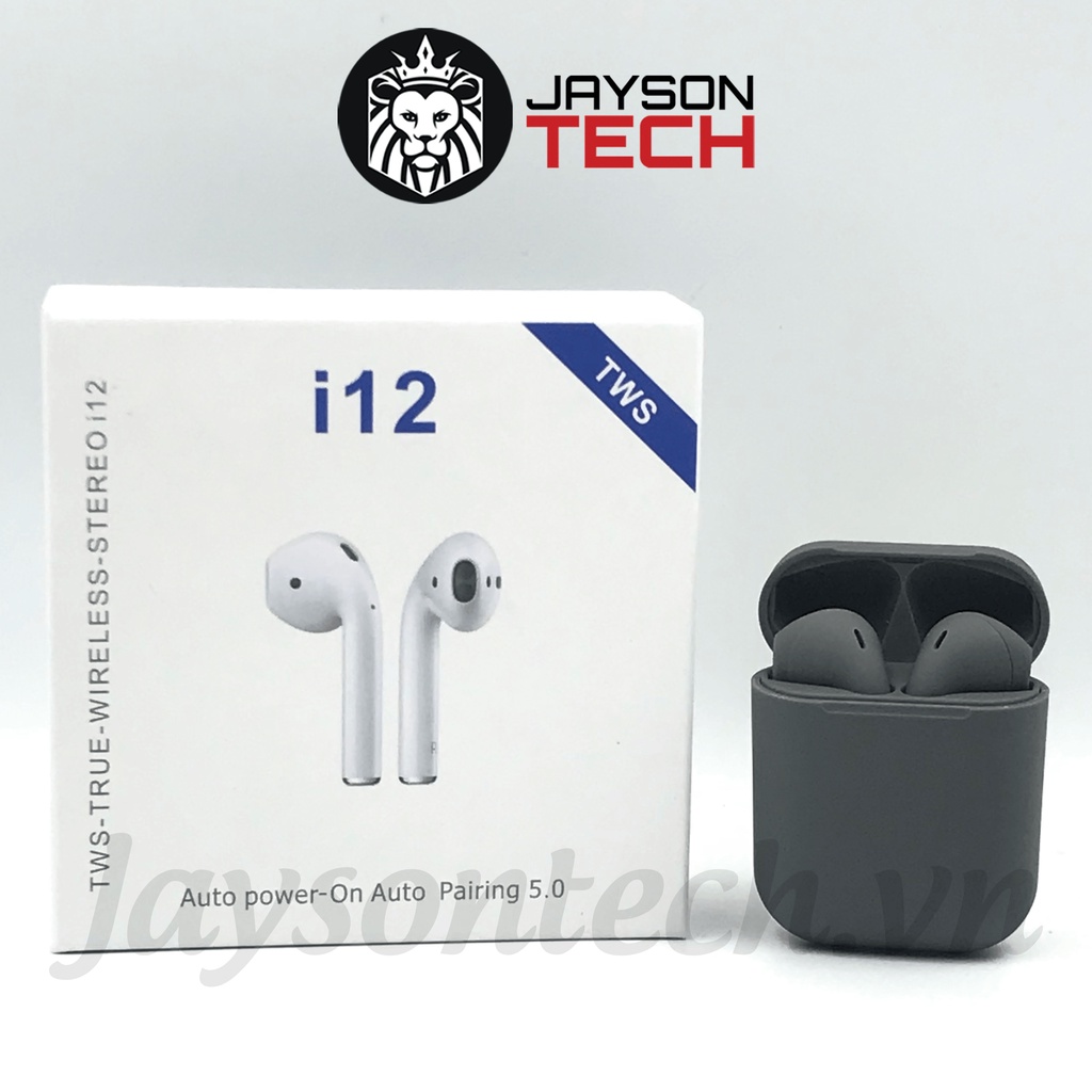 Tai Nghe Bluetooth Nhét Tai i12 Chính Hãng , TWS 5.0 , Tai Nghe Không Dây iPhone JAYSONTECH