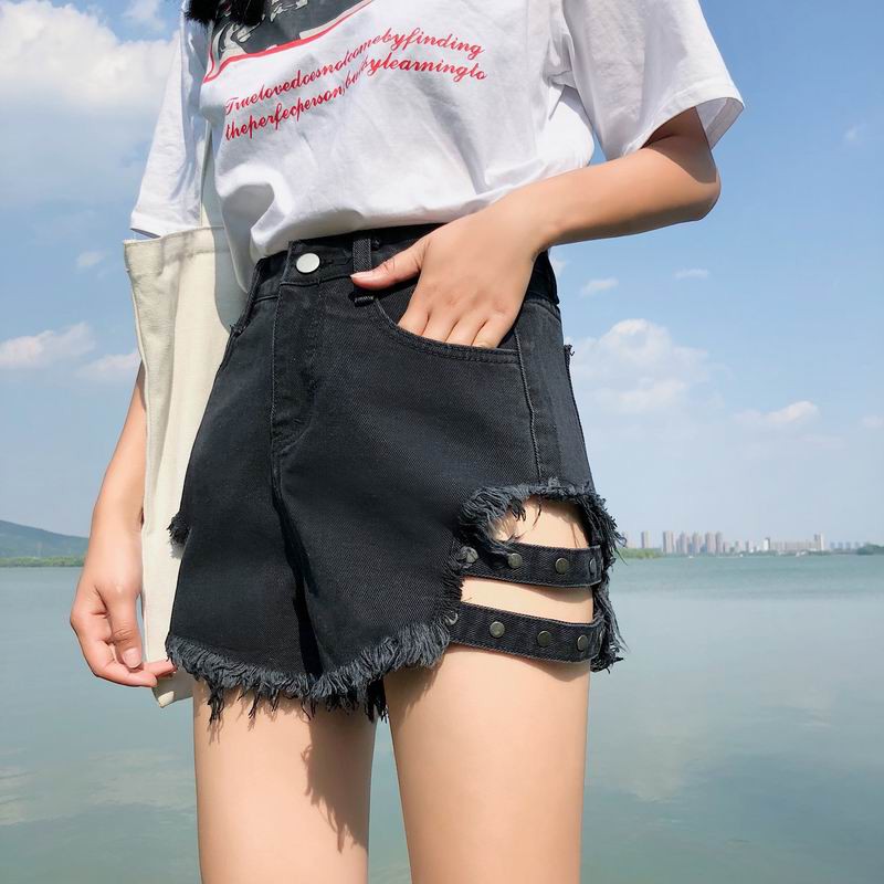 ( ORDER ) QUẦN JEANS NGẮN CẠP CAO SEXY DÂY 2 BÊN XU HƯỚNG