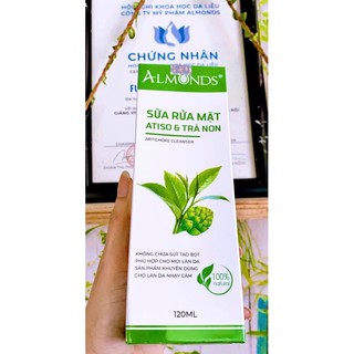Sữa rửa mặt trà xanh atiso Almonds ( mẫu mới 2020)