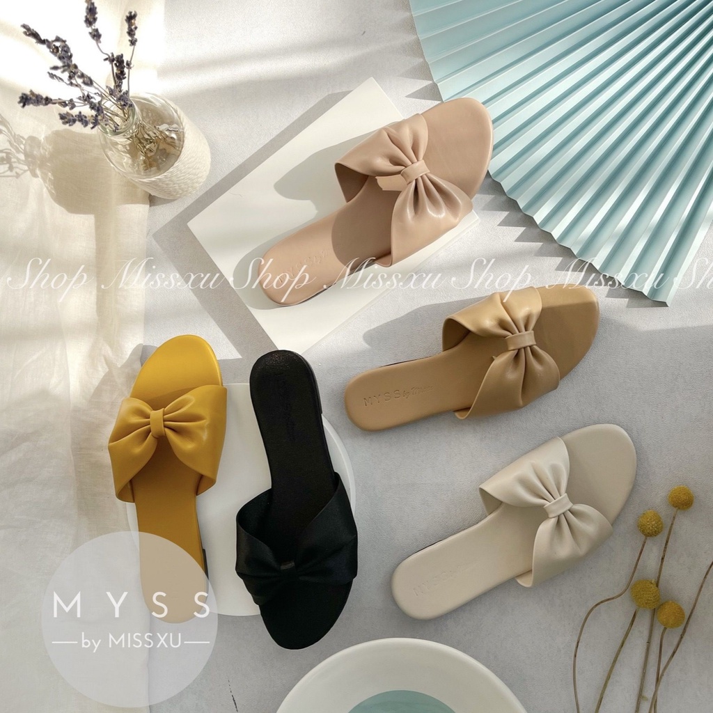 Dép nữ bệt nơ bản lớn thời trang MYSS - DE86