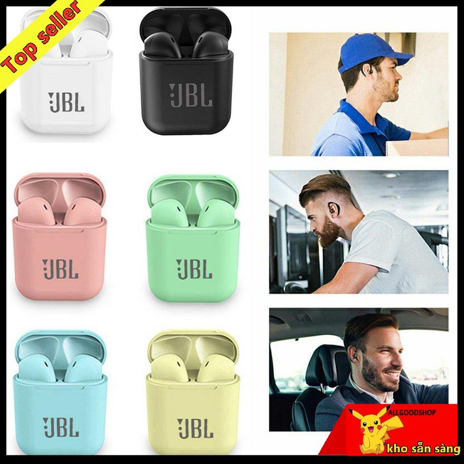 JBL Tai nghe bluetooth không dây ipod i12 TWS gaming nhét tai, tai phone blutooth Inpods i12 thể thao giá rẻ
