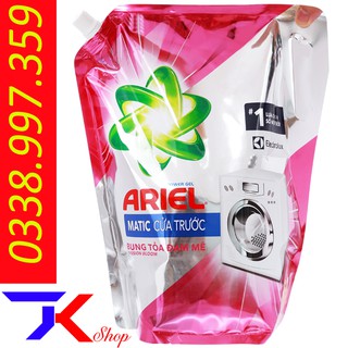Nước giặt Ariel Matic cửa trước bung toả đam mê túi 2.15kg