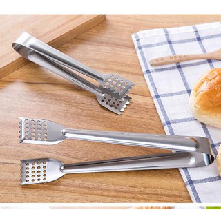 Kẹp gắp thực phẩm Inox 22cm đầu vuông