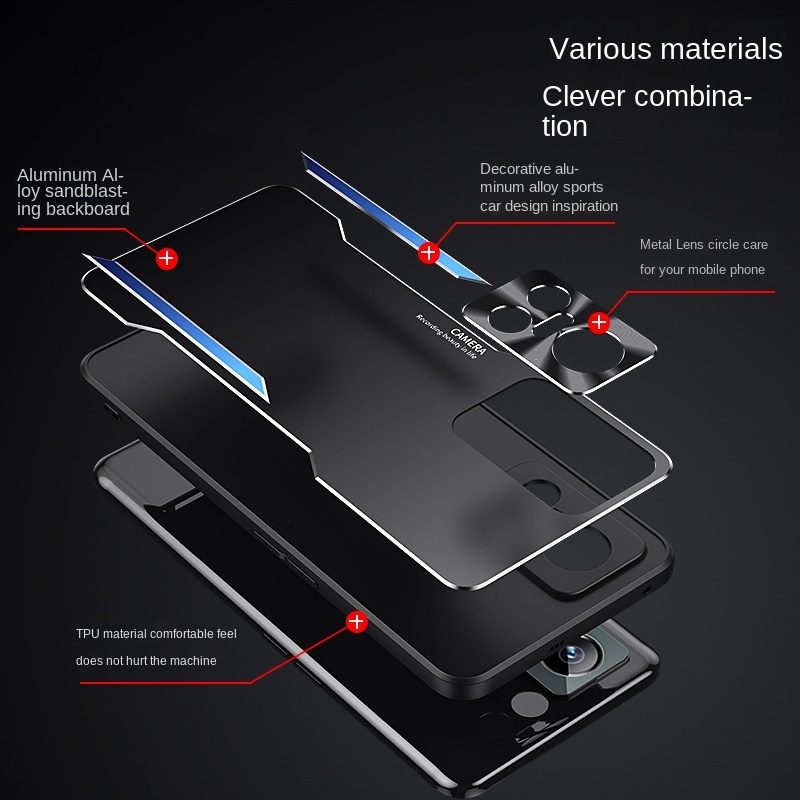 Ốp Điện Thoại Hợp Kim Nhôm Bảo Vệ Toàn Diện Chống Sốc Cho Realme GT NEO3