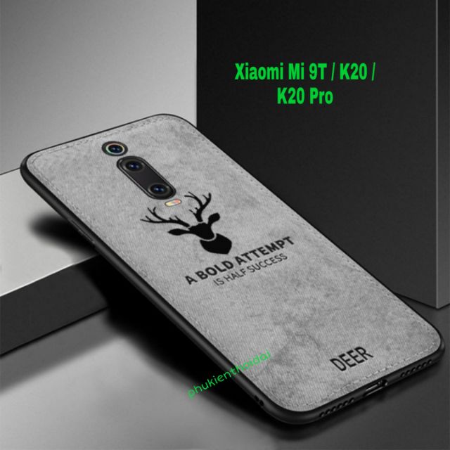 Ốp lưng Redmi K30 / K30 5G / K30 Pro / K40 / K20 / K20 Pro / K50 / K50 Pro / K60 vải mềm vân đầu hươu cao cấp