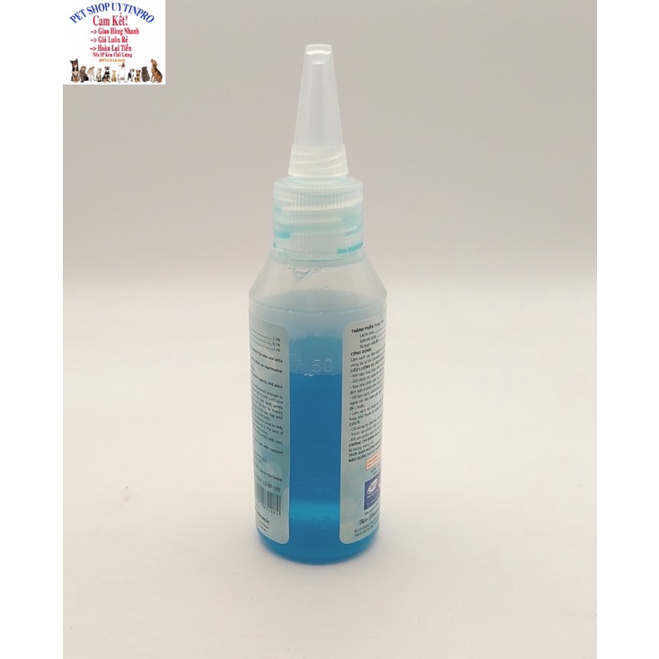 DUNG DỊCH VỆ SINH TAI THÚ CƯNG CHÓ MÈO Bio-Clean Ears Giữ tai luôn sạch sẽ Khô thoáng Khử mùi hôi tai Chai 50ml