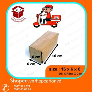 Hộp carton đóng hàng 16*6*6