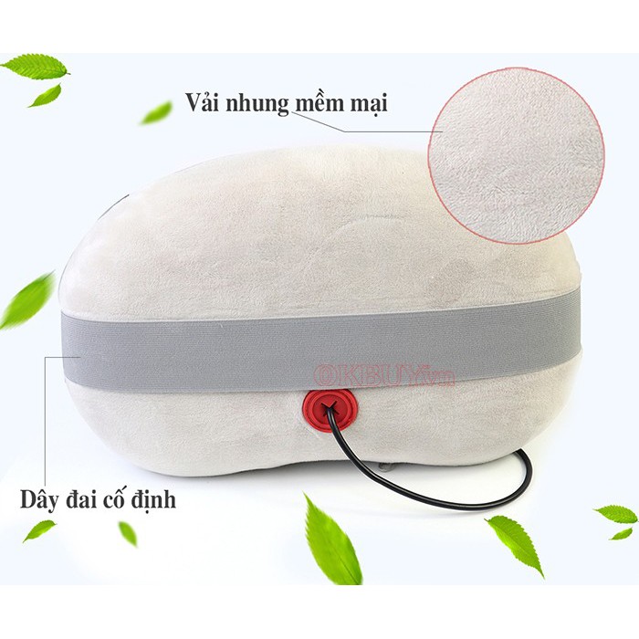 Gối massage hồng ngoại điều trị đau mỏi cổ 6 bi PULI PL-817B - CHÍNH HÃNG