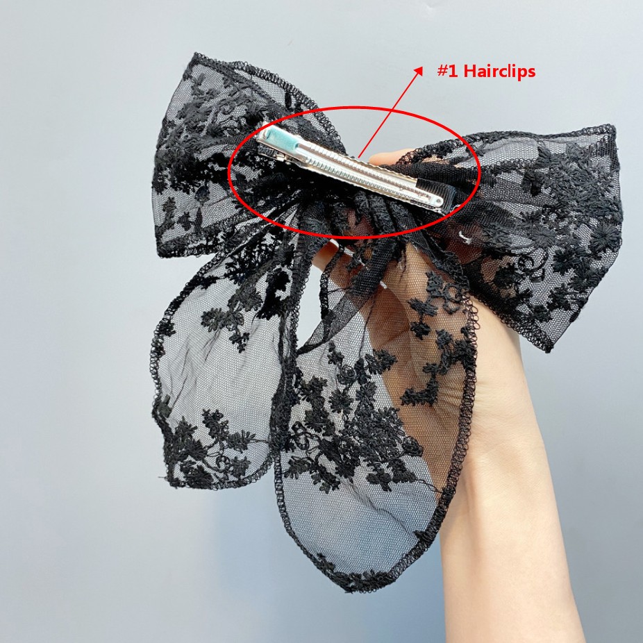 elegant ribbon hairband black and white color wedding dating hair accessories for ladies girls