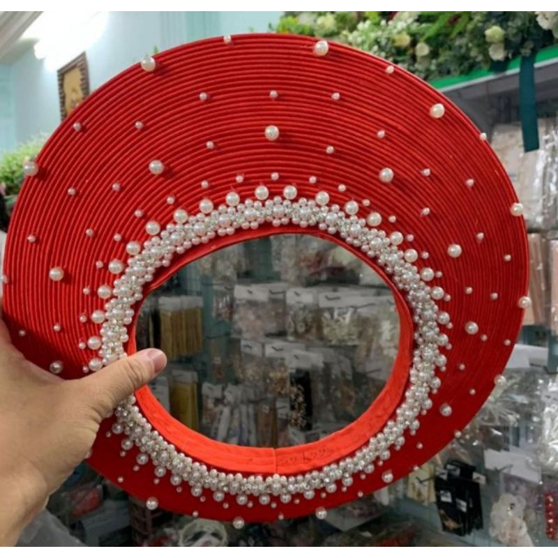 Khăn xếp cô dâu điểm hạt