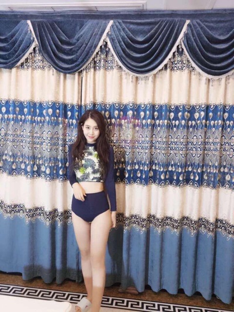 Bộ bikini đi biển cao cấp họa tiết hoa | BigBuy360 - bigbuy360.vn