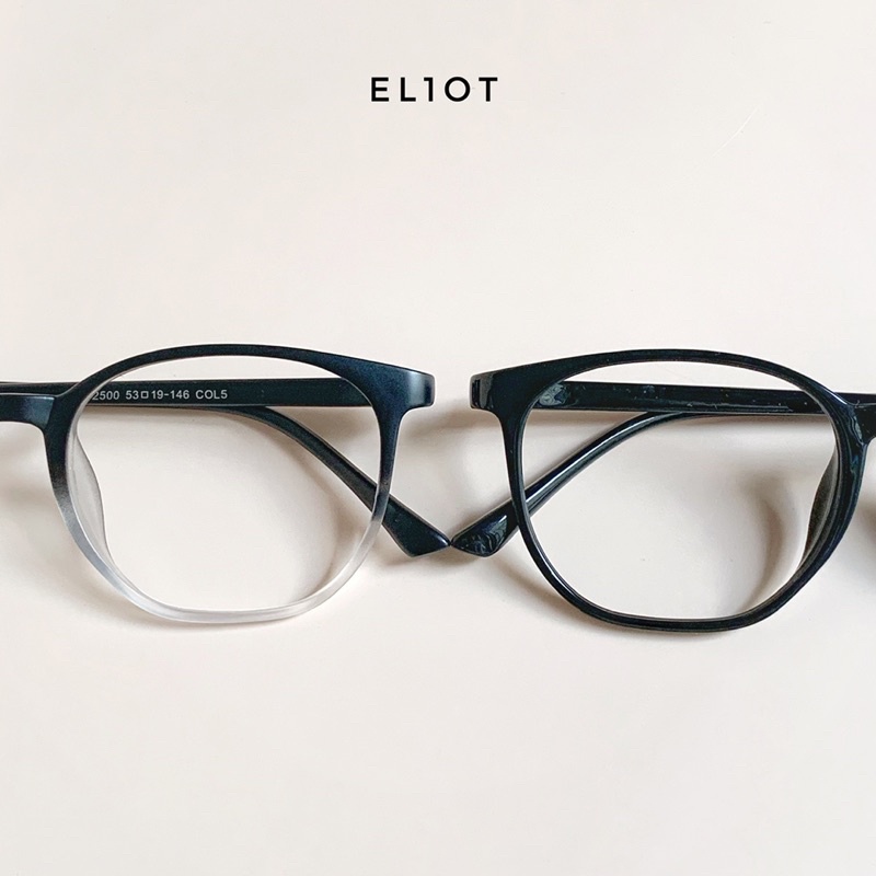 Mắt kính tròn Ombre CARL gọng kính nam, nữ kiểu dáng thời trang tròng kính 0 độ chống ánh sáng xanh có thể thay cận