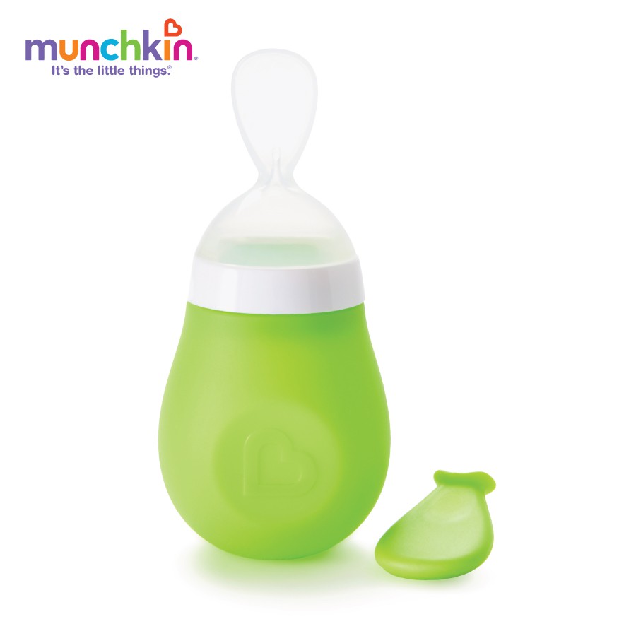 [CHÍNH HÃNG] Bình Thìa Ăn Dặm Munchkin Cho Bé, Bình Tập Ăn Có Thìa Cho Bé Ăn Dặm