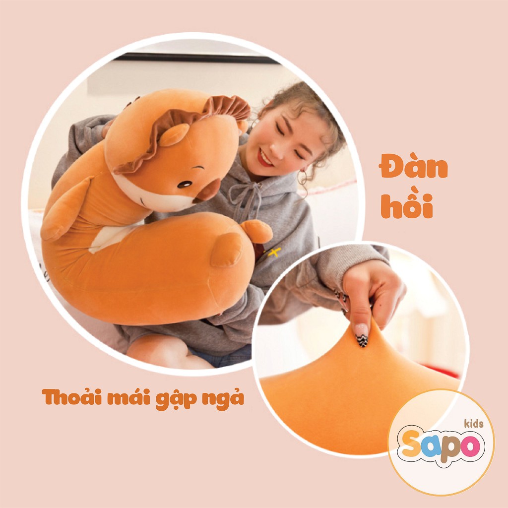 Gối ôm hình thú đáng yêu, thú nhồi bông dễ thương gối ôm đồ chơi cho bé SAPO KIDS