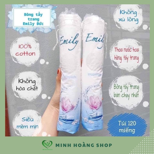 Bông tẩy trang emily 120 miếng Đức