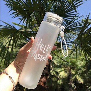 [XẢ] Bình Đựng Nước Thủy Tinh Hello Master