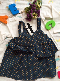 Set đầm chấm bi cho bé gái 1-5T