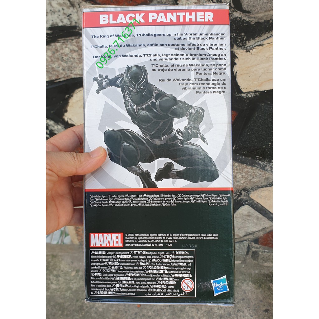 Mô Hình Nhân Vật Siêu Nhân Mavel Black Panther hàng Hasbro