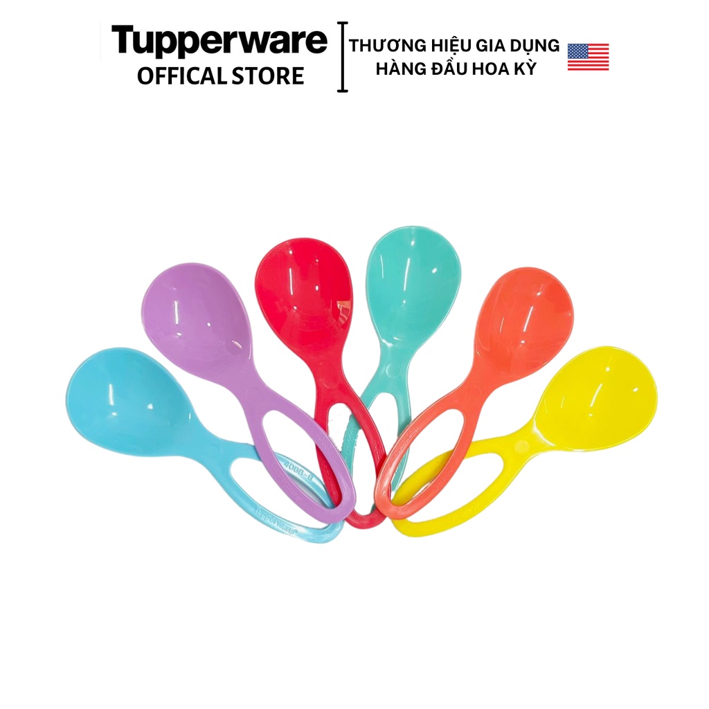 Muỗng gia vị, sữa chua, kem, ăn dặm Tupperware Spoon nhiều màu sắc - Nhựa nguyên sinh PP số 5 an toàn sức khoẻ