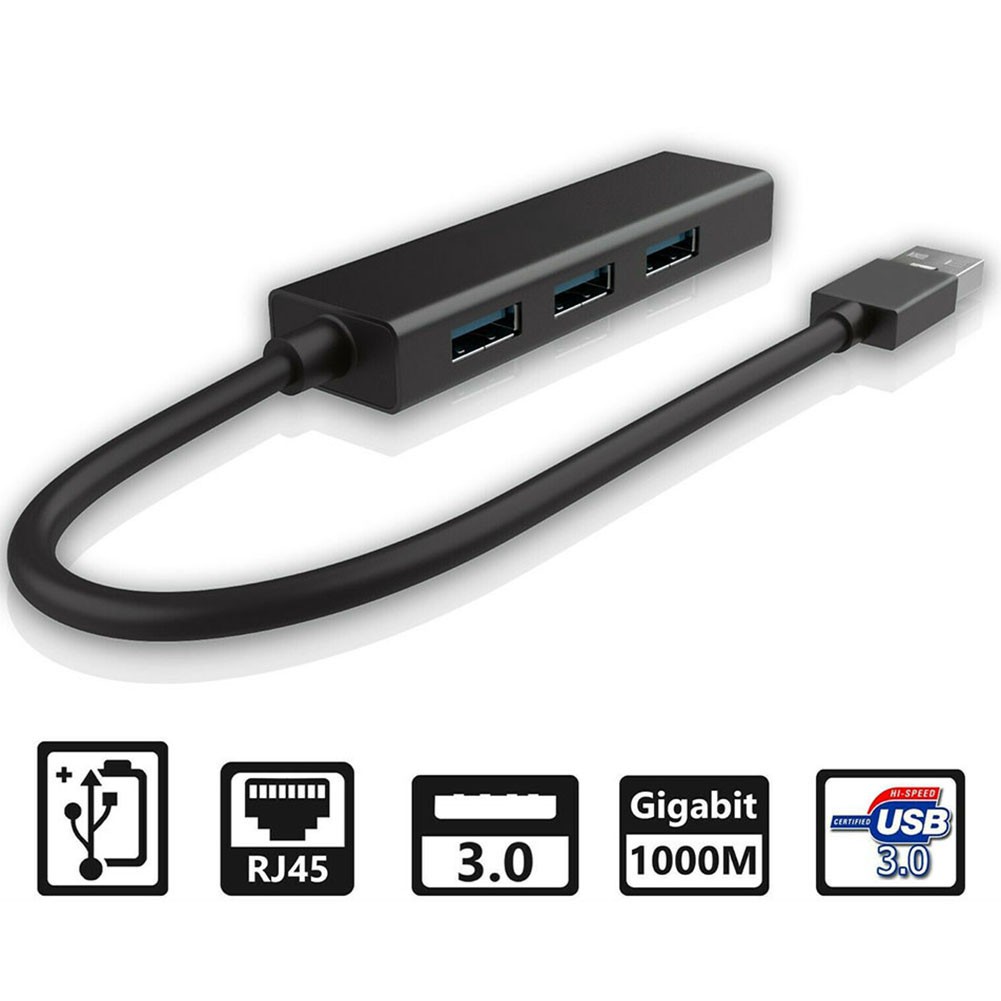 Bộ Chia 3 Cổng Mạng Lan Rj45 Usb 3.0 Cho Windows / Mac