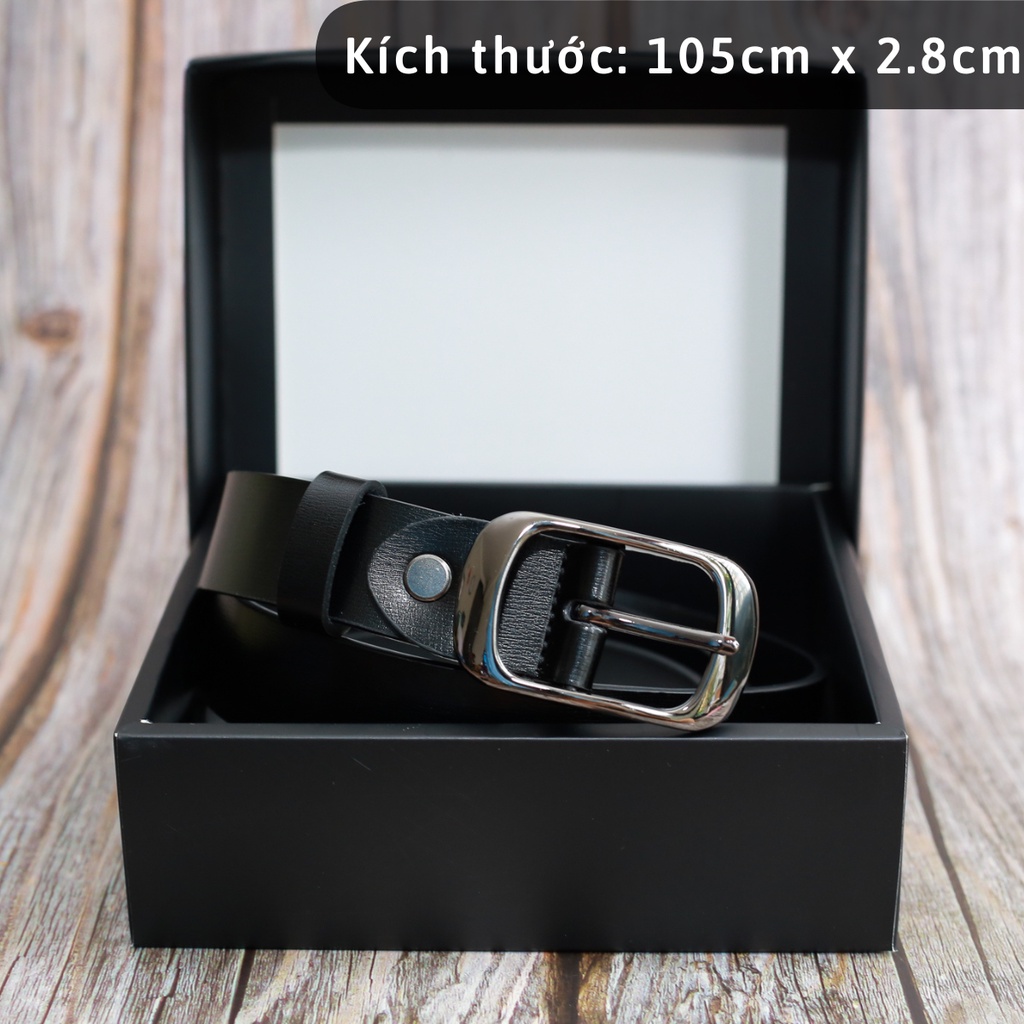 Thắt Lưng Nam Da Phong Cách Hàn Quốc Cao Cấp, Dây Nịt Lưng Da PU ForD Kuu Studio Màu Đen Đẹp Nam Nữ - Thắt Lưng ForD