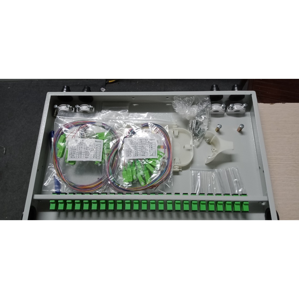 ODF 24Fo indoor rack SC/APC Single mode, full phụ kiện