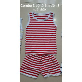 Combo 3 bộ bé trai từ 3m đến 3 tuổi 50k